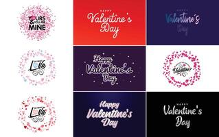 Love word art design with a heart shaped gradient background vector