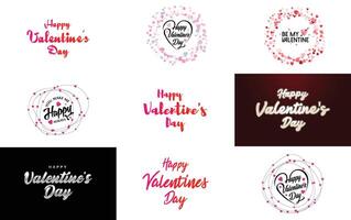 Love word art design with a heart shaped gradient background vector