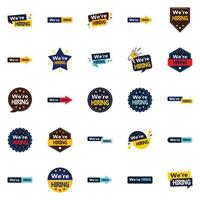 25 We re Hiring element Elements to Make Your Recruitment Materials Pop vector