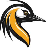 Bold and striking, this element illustration depicts a stylized bird s head vector