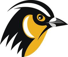 A bold and stylish illustration of a bird s head, perfect for logos, branding, and designs needing a touch of nature vector