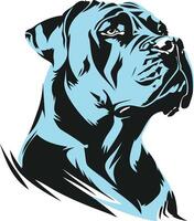 A powerful and striking element illustration of a dog s head, perfect for branding, logos, and design projects vector