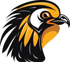 Bold and striking element illustration of a bird s head, perfect for creating a powerful logo, mascot, or design element vector