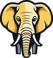 Bold and friendly illustration of an elephant s head, perfect for branding or mascot design vector