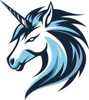 A powerful and stylized illustration of a unicorn s head, perfect for branding or a mascot vector