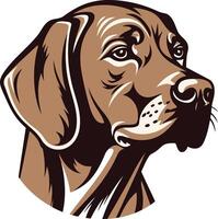 A classic and bold illustration of a dog s head, perfect for branding or design projects vector