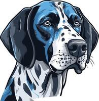 A striking portrait of a german shorthaired pointer, showcasing the breed s intelligence and loyalty vector