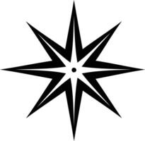 Simple and bold, this eight pointed star is a versatile design element for logos, tattoos, and more vector