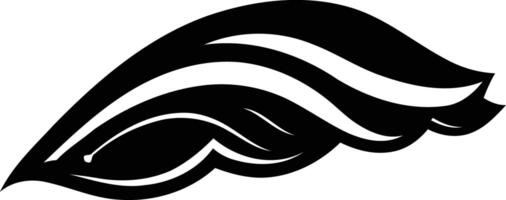 A bold and stylized eye graphic, perfect for logos, branding, and designs needing a strong, abstract visual vector