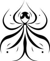 Stylish abstract design in black and white, inspired by nature with an eye catching motif vector