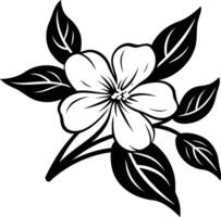 Elegant black and white illustration of a single blooming flower, perfect for adding a touch of nature to designs vector