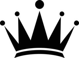 Simple, bold black crown icon vector