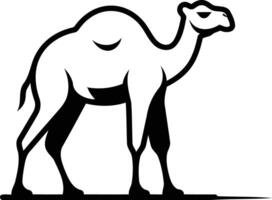 A simple, yet powerful silhouette of a camel, perfect for branding and logo design vector