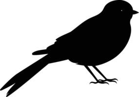 Simple black silhouette of a bird, perfect for graphic design projects, social media posts, and more vector
