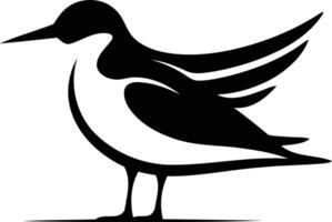 Simple and elegant silhouette of a seagull vector