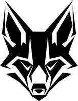 A bold and minimalist fox head logo, perfect for branding, design, and print projects vector