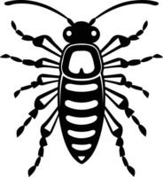 A simple yet striking silhouette of a stylized insect vector