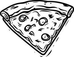 A delicious slice of pizza, perfect for a menu, recipe, or design project vector