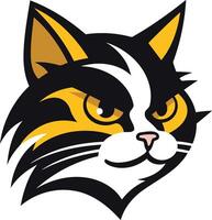 Cool and fierce, this cat logo is perfect for a brand looking for a bold, playful identity vector