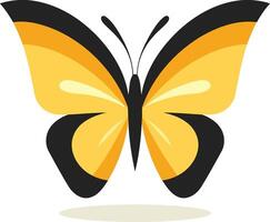 Simple and charming yellow butterfly illustration perfect for children's books, websites, and branding vector