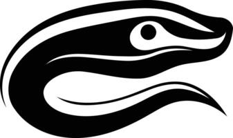 A sleek and modern black and white illustration of a snake, perfect for logo design, branding, or tattoo inspiration vector