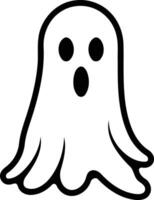 A simple, friendly ghost with a big smile vector
