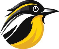 Bold and colorful bird logo design, perfect for branding a business, sports team or any organization needing a dynamic and memorable symbol vector