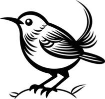 A minimalist line drawing of a bird, perfect for tattoo designs, branding, or illustrations vector
