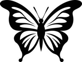 Simple black and white butterfly silhouette, perfect for logos, branding, and designs that need a touch of nature vector