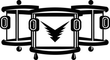 A simple, bold, and striking illustration of a drum set, ideal for music-related designs and projects vector