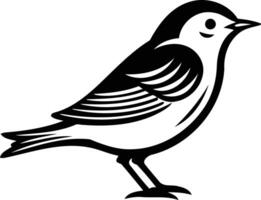A simple yet elegant black and white silhouette of a bird vector