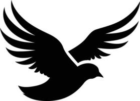 Simple silhouette of a bird in flight, perfect for logo design, branding, and graphic projects vector