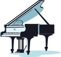Simple illustration of a classic grand piano, perfect for adding a touch of elegance and musicality to your designs vector