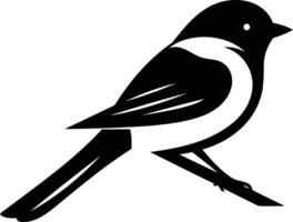 Simple, elegant black and white illustration of a bird, perfect for logos, branding, or nature inspired designs vector