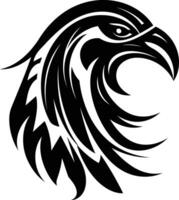 Bold and tribal, this black and white eagle head tattoo design is perfect for any project that needs a strong and powerful visual vector