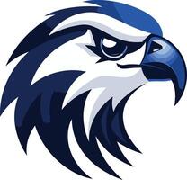 A powerful and bold eagle head logo, perfect for sports teams, businesses, and organizations seeking a strong and commanding visual identity vector