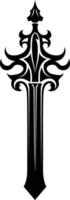 A tribal inspired sword design, perfect for use in branding, tattoo designs, or as a decorative element vector