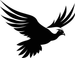 A simple yet powerful silhouette of a bird in flight vector
