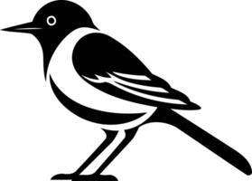 A striking silhouette of a bird, perfect for creating a logo, icon, or design element vector