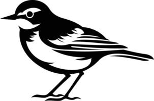 A simple yet striking black and white silhouette of a bird, perfect for use in branding, logos, or illustrations vector