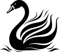 A bold, stylized silhouette of a swan, perfect for designs needing a touch of elegance and grace vector