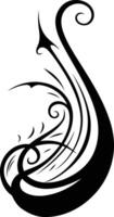 Elegant black and white floral design, perfect for adding a touch of sophistication to any project vector