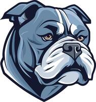 A powerful and determined bulldog mascot, ready to show its strength and loyalty vector