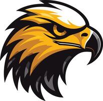 A fierce and powerful eagle head mascot, perfect for sports teams, schools, and businesses looking for a strong and determined image vector