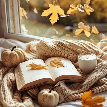 autumn fall wibes leaves windows photo