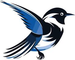 A stylized bluebird in flight, perfect for use as a logo or brand icon vector