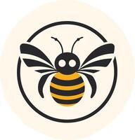 Simple bee logo design perfect for branding, websites, and social media vector