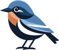 A simple, yet striking illustration of a bluebird with a stylized design vector
