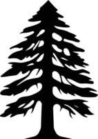 Simple silhouette of a pine tree, perfect for logos, branding, and nature themed designs vector