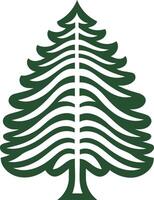 A simple, stylized evergreen tree design vector